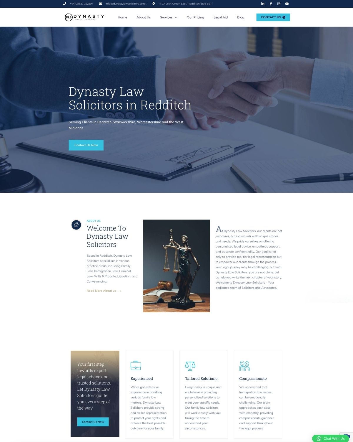 Dynasty Law Solicitors homepage hero