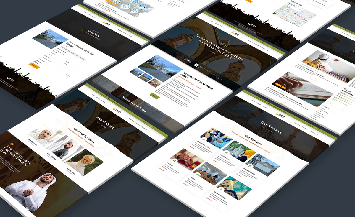 Masjid Baitul Aman is a clear example of a professional website for masjids
